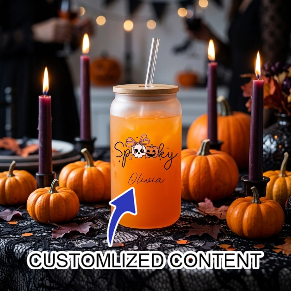 Coffee Equipment For Camping - Copo de Vidro Personalizado para Halloween