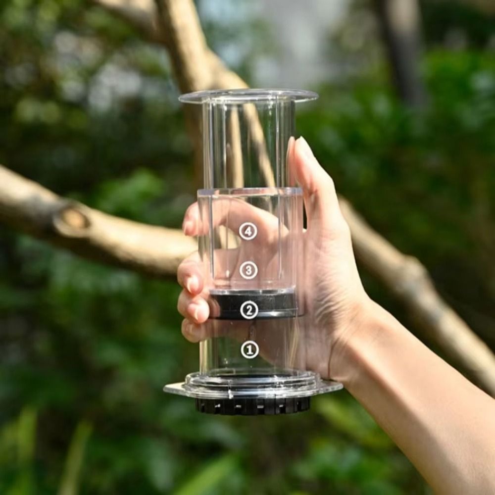 Coffee Equipment For Camping - Cafeteira Portátil Estilo Francês Antiderrapante Transparente