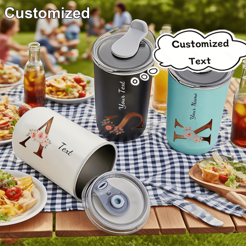 Coffee Equipment For Camping - Copo Personalizado com Inicial Floral, Copo