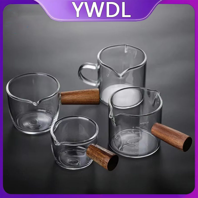 Espresso Shot Glass - 50-250ml alça de madeira copo de