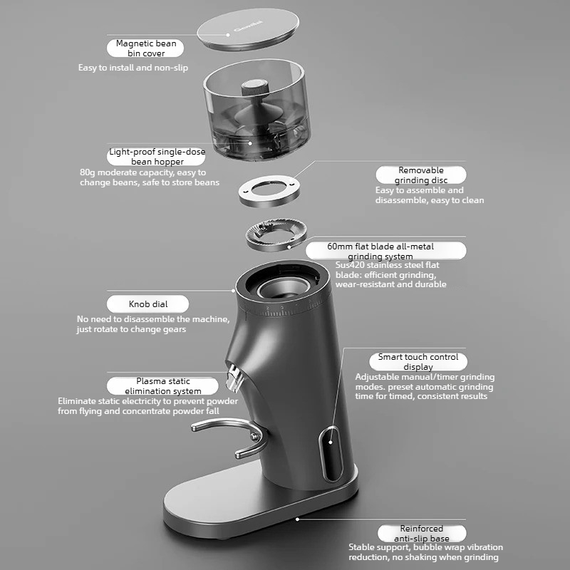 Moedor de Café Elétrico Gemila - Coffee Grinder Burr Flat avaliação e preço